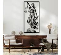 Genérico Arte de Pared con balanza de la Justicia de Metal, decoración de Oficina de bufete de Abogados de Metal, Regalo de Justicia, decoración del hogar para Sala de Estar, Dormitorio, Pasillo