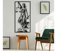 Genérico Arte de Pared con balanza de la Justicia de Metal, decoración de Oficina de bufete de Abogados de Metal, Regalo de Justicia, decoración del hogar para Sala de Estar, Dormitorio, Pasillo