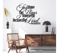 Genérico Arte de Pared Cristiano de Metal, Letrero con versículo de Jeremías 29:11, decoración de fe, decoración de Obras de Arte de Metal, Escultura de Arte Moderno, Adorno para el hogar para Sala d