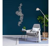 Genérico Arte de Pared de Metal Abstracto, Arte de Pared Minimalista Moderno, decoración de Metal de Lujo Irregular, Escultura Moderna para Sala de Estar, Dormitorio, Pasillo y escaleras, Decor