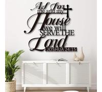 Genérico Arte de Pared de Metal As for Me, decoración de Pared My House Lord, Letrero de Josué 24:15, decoración de Obras de Arte de Metal, Escultura de Arte Moderno, decoración del hogar pa