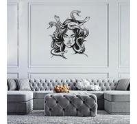 Genérico Arte de Pared de Serpiente con Cabeza de Medusa de Metal, decoración de Obra de Arte gótica de mitología Griega de Metal, Obra de Arte gótica para Dormitorio, decoración del hogar para