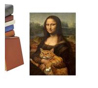 Genérico Arte Femenino Para Pared,Cuadros al Óleo Divertidos con Mujeres - Cuadros de Sala con Mujer Sosteniendo un Gato | para Dormitorio, Hotel, Baño, Lugar de Trabajo, Hogar,