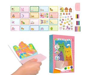 Genérico Arte Rasca y Descubre - Juguetes Divertidos De Arcoíris, Actividades Para - set juguetes papel rascable off para niños,Niñas, Niños, Hogar, Viajes, Escuela, Preescolar, de