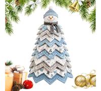 Genérico Arte textil de mesa de costura con árbol de Navidad acolchado DIY | Set de manualidades de tela para repisas de chimenea, hogar rústico, familia, principiantes, adultos, oficina, salón y