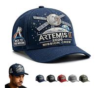 Genérico Artemis II Lunar Mission Commemorative Cap, Adjustable Space Exploration Hat for Women & Men (Blue)