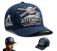 Genérico Artemis II Lunar Mission Commemorative Cap, Space Exploration Adjustable Printed Baseball Hat for Men & Women
