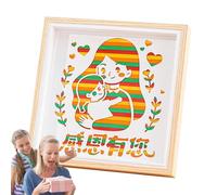 Genérico Artes Y Manualidades Del Día De La Madre Para Niños, Marco De Fotos Manual Para El Día De La Madre, Decor Para Niños Pequeños Principiantes Con Interacción Entre Padres E Hijos