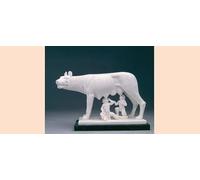 Generico ArteSacraCaravaggio - Escultura clásica de Lupa Capitolina, 23 x 35 cm (9,05 x 13,77 pulgadas), en polvo de alabastro, base de mármol, fabricada en Italia