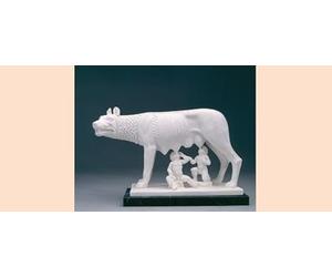 Generico ArteSacraCaravaggio - Escultura clásica de Lupa Capitolina, 23 x 35 cm (9,05 x 13,77 pulgadas), en polvo de alabastro, base de mármol, fabricada en Italia