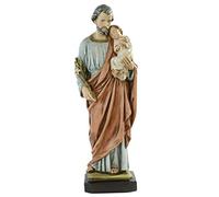 Generico ArteSacraCaravaggio Estatua de San José, de mármol resina cm 40 (15,75 pulgadas), para interior y exterior, decorada a mano, producción artesanal italiana