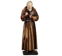 Generico ArteSacraCaravaggio Estatua de San Padre Pío da Pietrelcina, en mármol resina 28 cm (11,02 inches), para interior y exterior, decorada a mano, producción artesanal italiana