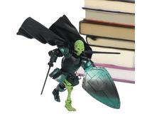 Genérico Articulated Skull Figurine - 7 Inches Movable Skeleton Model Toy for Creative Display, Cool Design Collectible Action Figure for Desk, Bedroom, or Studio, PVC Gray,