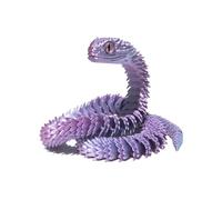 Genérico Articulated Snake Model - 3D Animal Ornaments, Flexible Joints Desk Toy Decor For Bedroom Children Room Shelf | Printed Movable Reptile Figurine Sensory Fidget Sculpture