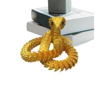 Genérico Articulated Snake Model - 3D Animal Ornaments, Flexible Joints Desk Toy Decor For Bedroom Children Room Shelf | Printed Movable Reptile Figurine Sensory Fidget Sculpture