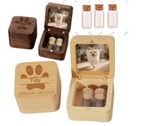 Genérico Artículos para Mascotas，Personal Keepsake Box for Animal Hair, Custom Made Memorial Wooden Box with Photo for Dog and Cat, Compassion Gift for Loss of Pet (4.)