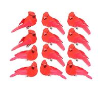 Genérico Artificial Birds for Decoration, 12 piezas Small Red Nature Craft with Metal Clip, Room Decor for Girls, Red Christmas Ornaments Birds for Park Garden Backyard Home Indoor Tote Bag
