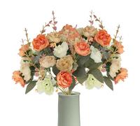 Genérico Artificial Bouquet Flowers, Wedding Bouquet Set, Realistic Silk Floral Arrangement, Faux Flower for Living Room Bedroom, Wedding Decor Floral Centerpiece for Fireplace Mantel Farmhouse Style