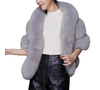 Genérico Artificial Cape - Faux | Winter Shrug Faux Fuř Čape | Women's Fæux ƑurShawl Wrap Stole Thicken Shrug Cover Up Cape for Winter Wedding Evening Brides Bridesmaids