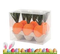 Generico Artificial Carrot Decor - Decoración de mesa falsos carritos - Burlap Wrapped Lightweight Root, silicona Rubber Filler, Harvest Farmhouse Spring Ornament | Place For Tiered Tray Jelly Bean