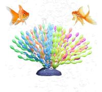 Genérico Artificial Coral Ornament - Soft Silicone Gradient Aquarium Accessory, Bright Scene Decor, Durablee Fish Tank Decoration, Marine Style Art | Colorful Underwater Centerpiece for Home Bedroom