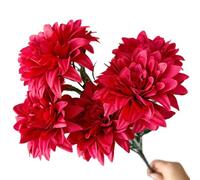 Genérico Artificial Dahlia Flowers - Realistic Faux Bouquet Arrangement, Decorative Fake Floral Stems for Wedding Party Dining Table | Indoor Outdoor Home Hotel Restaurant Decor