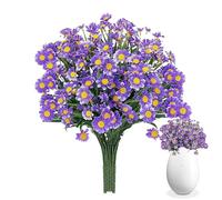 Generico Artificial Daisies - Flores artificiales - Resistente a los rayos UV - Decoración realista para jardín, porche, interior, casa, ventana,
