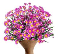 Genérico Artificial Daisy - Faux Flower Greenery for Home Decor | PP Material with Realistic Shrubs Design, Decorative Ornament for Window Box Porch Garden Planter, Indoor Outdoor Decoration