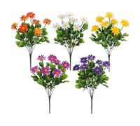 Genérico Artificial Daisy Flowers, Faux Daisy Bouquet with Stems, UV Resistant Realistic Fake Flowers, Perfect for Table Centerpieces Weddings Porch Parties Home Decor and Special Occasions