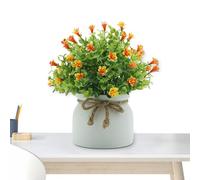 Genérico Artificial Flower, Small Potted Plant, Elegant Faux Arrangement, Realistic Look, Maintenance Gratis Design for Indoor, Outdoor, Desktop, Farmhouse, Dining Room, Bathroom Decor