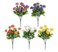 Genérico Artificial Flowers, Faux Floral Bouquet, 12.59x5.9 Inches UV Resistant Petals Realistic Stem Design, Flower Decoration Plant for Tabletop, Balcony, Porch, Wedding & Party Use