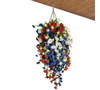 Genérico Artificial Flowers for Outdoors - with Lights Fake Cascading American | Faux Plants Flowers for Decoration,for Home Indoor Office Porch Patio Garden Yard Independence Day Holiday