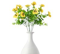 Genérico Artificial Pansies - UV Resistant Outdoor Faux Flowers Realistic Silk Pansy Plants For Garden Flower Pots Front Door Porch Patio Window Box Yard Decoration