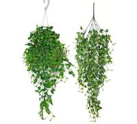 Genérico Artificial Plants Set, 2 Piece Realistic Green, Lifelike Durable Faux Foliage, Easy to Place Decorative Design, Home Decor Accessory, Indoor Outdoor Display Use for Home Living Room Bedroom