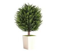 Genérico Artificial Potted Plants - Simulated Pine Needle with ABS Base 60cm | Realistic Fake Potted Plant Decor | Indoor Outdoor Home Holiday Family Entry Desk Living Room Study Garden Display
