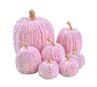 Genérico Artificial Pumpkins - 7 Pack Fall Display Table Centerpiece Decor