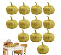 Genérico Artificial Pumpkins, Gold Silver Decor, Fall Harvest Ornaments