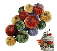 Genérico Artificial Pumpkins, Rustic Table Decor, Fall Decoration Props, Aesthetic Harvest Display for Autumn Parties Home Centerpieces Photography Farmhouse Halloween Basket Fillers