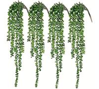 Genérico Artificial Spider Plant Decor, 70cm PVC Hanging Garden Ornament with 4 Piece Set, Decorative Flower Display, Indoor Balcony Accent, Home Greenery Arrangement