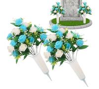 Genérico Artificial Tomb Flower - Gravesite Ornament Bundle, Burial Decor with All Season Protection, Memorial Styling Accent, Fade Resistant, Arrangement for Cemetery Visits Remembrance Gardens