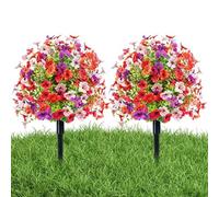 Genérico Artificial Topiary - Ball Plant Sun Resistant Fade Proof | 2pcs Set Green Decorative Sphere Outdoor UV Protected Garden Accent for Porch, Patio, Entryway, Pathway or Home Decor