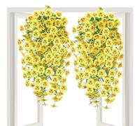 Genérico Artificial Vines for Outdoors, Realistic Pansy Leaves Vines, Realistic Plants & Greenery, for Wedding Patio Deck Door Wall Front Spring Fall Courtyard Balconies Decor Home Garden Outdoor