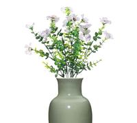 Genérico Artificial Violet Flowers, Outdoor Table Centerpiece Decor, 12x8 Inches Fake Floral Arrangement, Plant Bouquet with Petals, Faux Flower Display with Rustic Style, Garden Decor for Patio Yard