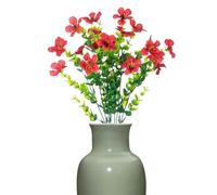 Genérico Artificial Violet Flowers, Outdoor Table Centerpiece Decor, 12x8 Inches Fake Floral Arrangement, Plant Bouquet with Petals, Faux Flower Display with Rustic Style, Garden Decor for Patio Yard