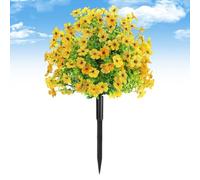 Genérico Artificial Violet for Outdoor Indoor Garden Home Decoration, UV Resistant Artificial Violet, Plastic Faux Flowers for Indoor Outdoor Front Porch Patio Garden Decor (#A)