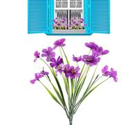 Genérico Artificial Violets, Faux Violet Flower Plant, Simulation Decorative Flowers, Flower Arrangement for Garden Porch Patio Yard Lawn Backyard Balcony Wedding Decor Accent, 12.8x4.72 Inches