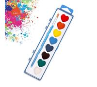 Genérico Artistic Color Set - Kids Drawing Kit for Painting | ABS with Washable, Heart Shaped Style, School Art Classes, Scrapbooking Projects, Valentine Party Crafts, Family Creative