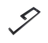 Genérico Asidero De Ducha De Tubo Cuadrado De Acero Inoxidable, Manija De Puerta De Empujar Y Tirar, Con Almohadillas Antideslizantes, Capacidad De Carga De 150 Kg(Black)