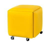 Genérico Asiento 5 en 1 con Ruedas, Taburete Cuadrado apilable, sillón apilable for Sala de Estar, Comedor, Dormitorio y Espacios pequeños.(Color 5,42x42cm)