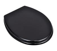 Genérico Asiento de Inodoro con Tapas 2 uds MDF Negro,Bricolaje,Fontanería,Piezas y Herramientas para componentes de fontanería,Accesorios de baño y bidé,Asientos de inodoros y bidés-275908